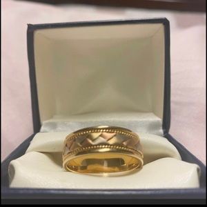 14 K Gold Tri colored men’s braided ring